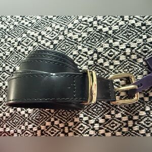 Ava & Viv Black Vegan 4X With Gold Buckle 1” Wide Casual Faux Leather Womens